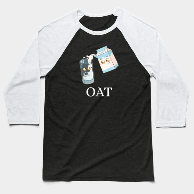 Oatly! Oat Milk Baseball T-Shirt by AA